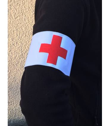 BRASSARD 10CM + CROIX ROUGE