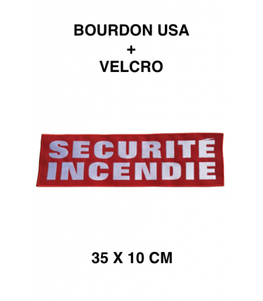 Bande de fonction SÉCURITÉ INCENDIE sur velcro