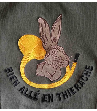 Sweat brodé logo Chasse.