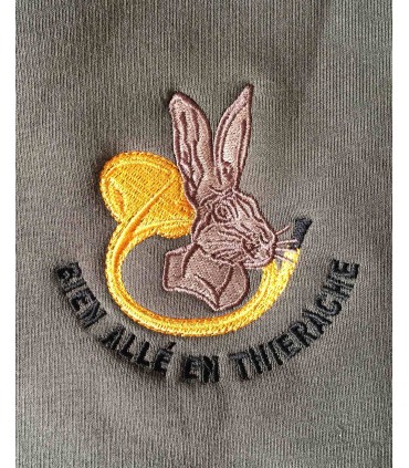 Sweat brodé logo Chasse.