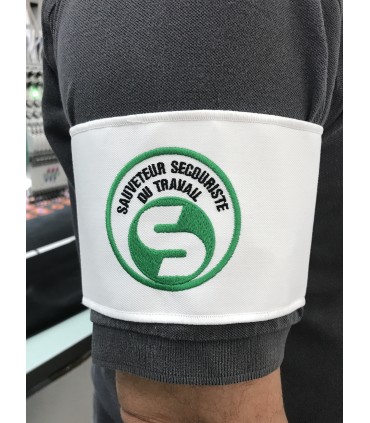 BRASSARD 10CM + SST Sauveteur Secouriste du Travail