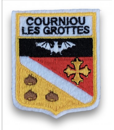 Ecusson brodé Ville COURNIOU LES GROTTES