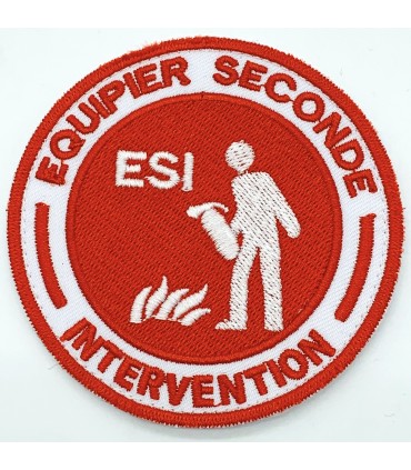 écusson brodé équipier seconde intervention