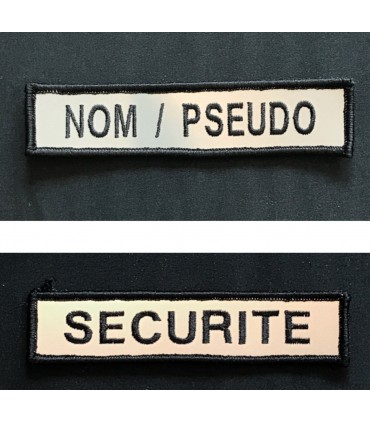 Bande Patro Fonction ou Nom sur tissu Rétro réfléchissant