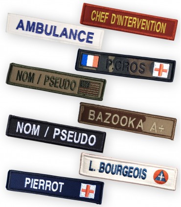 Bande patronymique personnalisée avec logo brodé de votre choix