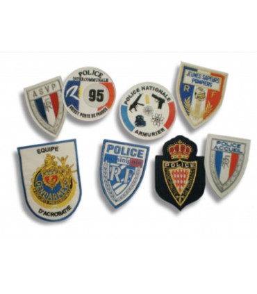Création sur mesure écussons brodés pour la police, gendarmerie et forces de l'ordre....