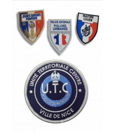 écusson brodé sur velcro police gendarmerie