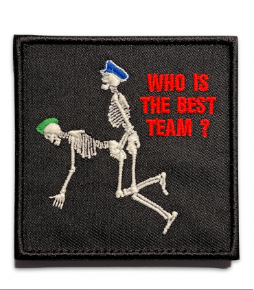 écusson brodé velcro the best team bleu