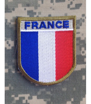 Patch France Brodé - Drapeau Tricolore 70x70 Mm - Fixation Velcro - Pour Vêtements Et Sacs