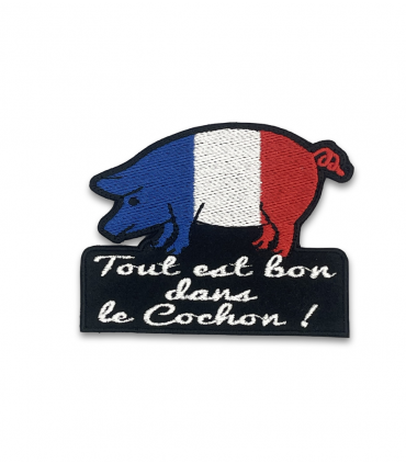 Ecusson brodé tout est bon dans le cochon
