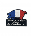 Ecusson brodé tout est bon dans le cochon