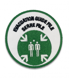 logo brodé evacuation guide file serre file