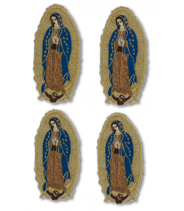 4 Ecusson brodé vierge marie