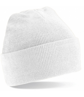 Bonnet acrylique avec rabat + broderie ou logo personnaliser blanc