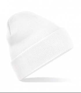 Bonnet acrylique avec rabat + broderie ou logo personnaliser blanc