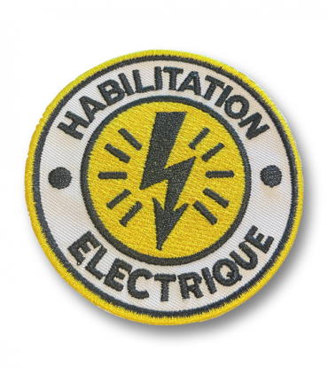 écusson brodé HABILITATION ELECTRIQUE