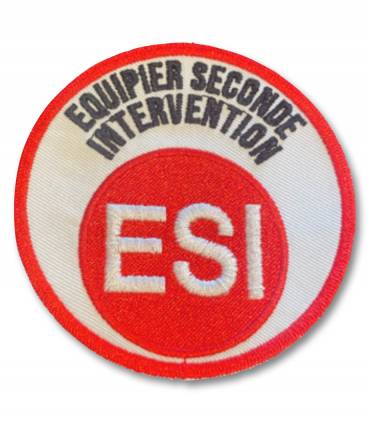 écusson brodé équipier Seconde intervention ESI