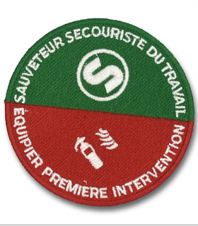 Ecusson SST et EPI Sauveteur Secouriste du Travail et Equipier Première Intervention