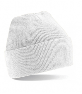 Bonnet acrylique avec rabat + broderie ou logo personnaliser blanc