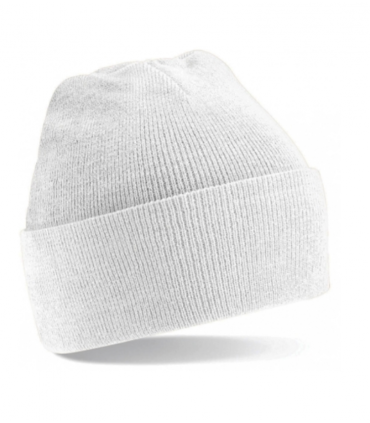 Bonnet acrylique avec rabat + broderie ou logo personnaliser blanc