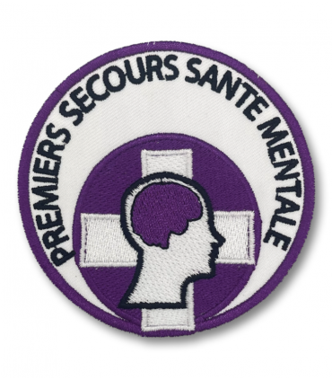 écusson brodé premiers secours sante mentale