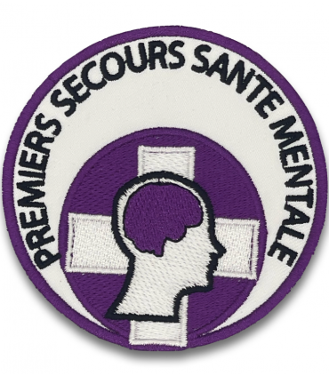 écusson brodé premiers secours sante mentale