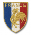 Ecusson brodé FRANCE COQ  OR