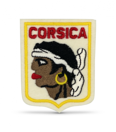 écusson brodé Corsica  tête de maure Corse