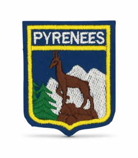 Ecusson brodé de la Région des PYRENEES bleu