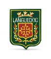 Ecusson brodé Ville région Languedoc vert et rouge