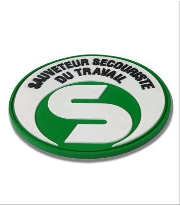 écusson PVC sauveteur secouriste du travail