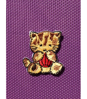 ÉCUSSON CHAT + PELOTE