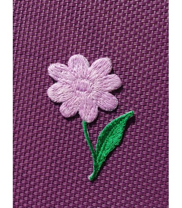 ÉCUSSON FLEUR MAUVE