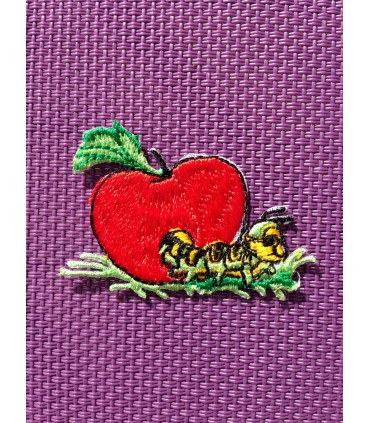 ÉCUSSON POMME ET CHENILLE