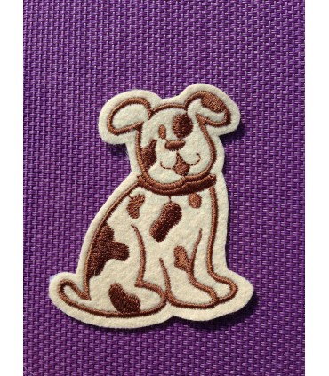 ÉCUSSON CHIEN BEIGE